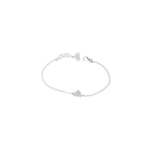 Single Cloud Chain Satin Silver Bracelet Nimbus Ludo LudoJewellery