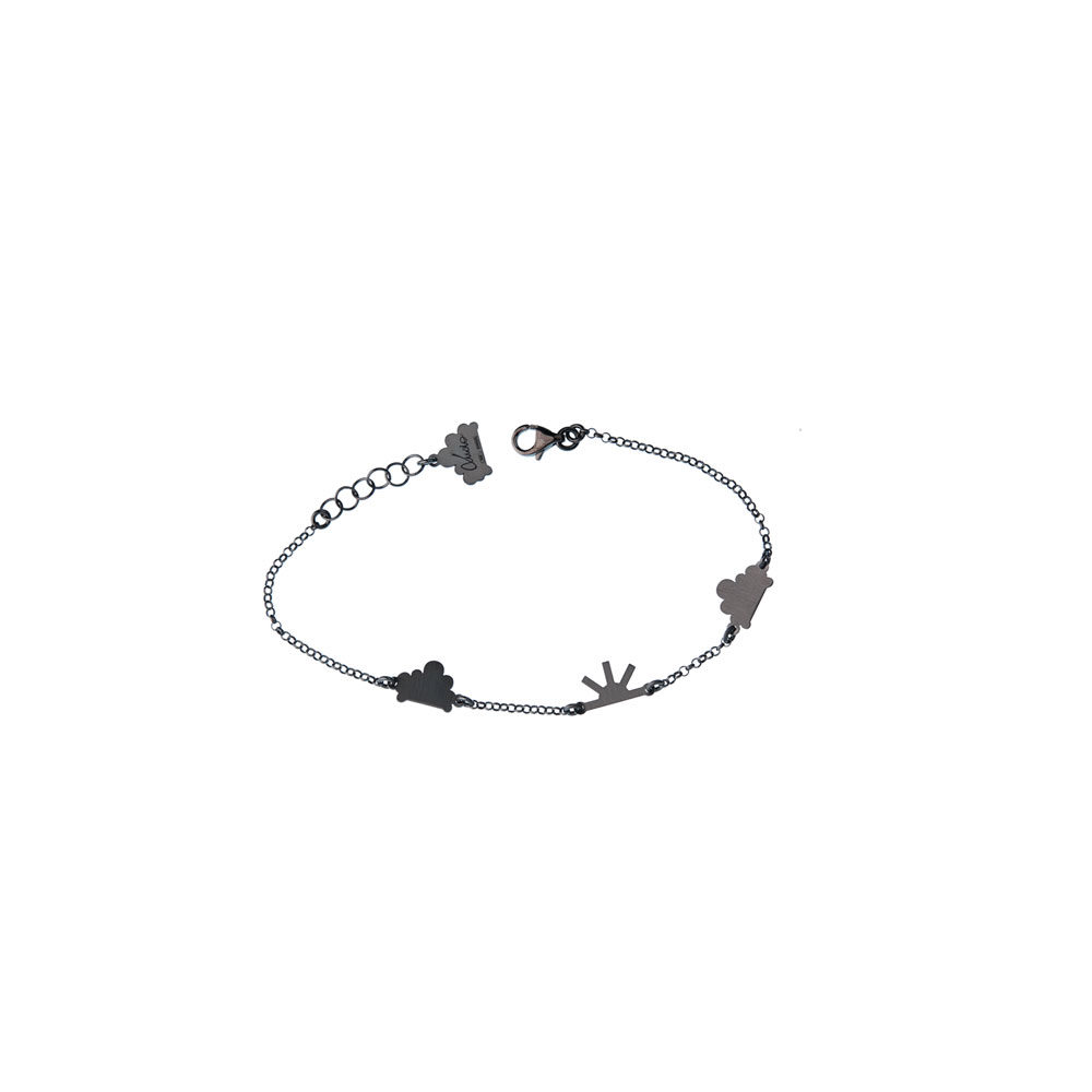 Cloudy Chain Oxidized Bracelet Silver Nimbus Ludo LudoJewellery