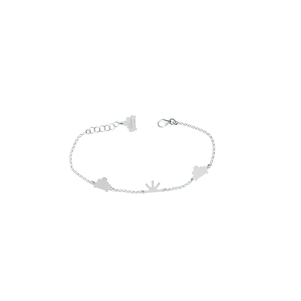 Cloudy Chain Satin Bracelet Silver Nimbus Ludo LudoJewellery