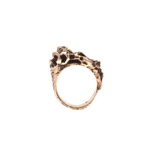 Doctum Doces Collection inlay-ring-bronze-front-view