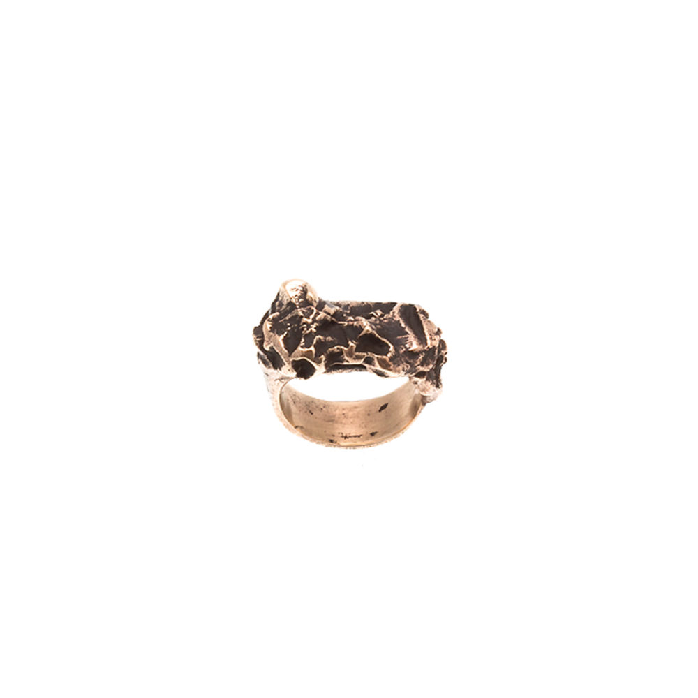 Doctum Doces Collection inlay-ring-bronze-top-view