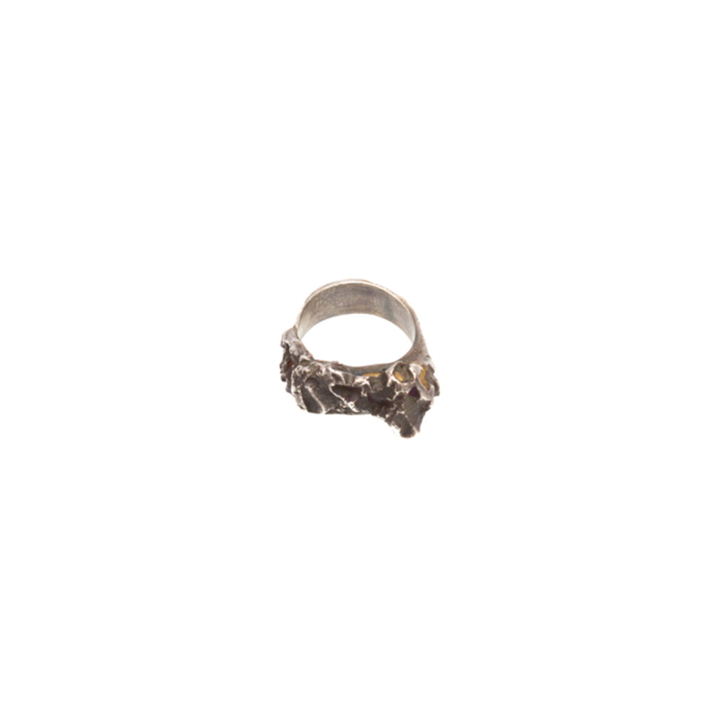 Doctum Doces Collection inlay-ring-silver-side-b