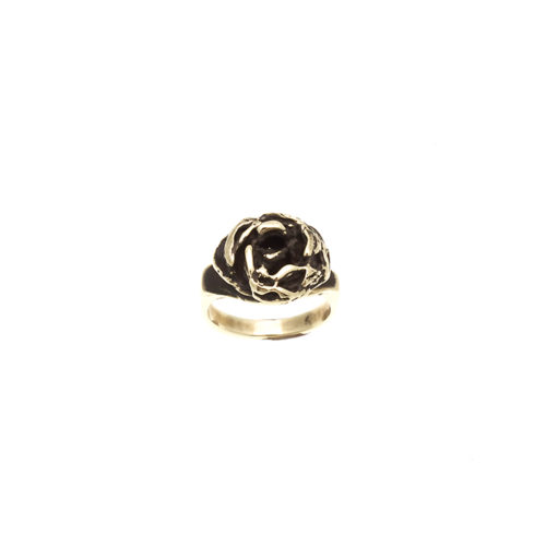 Doctum Doces Collection knot-ring-brass-top-view