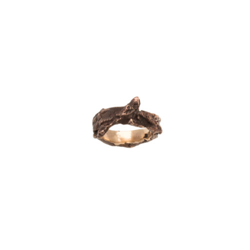 Doctum Doces Collection bark-2-bronze-ring -top-view